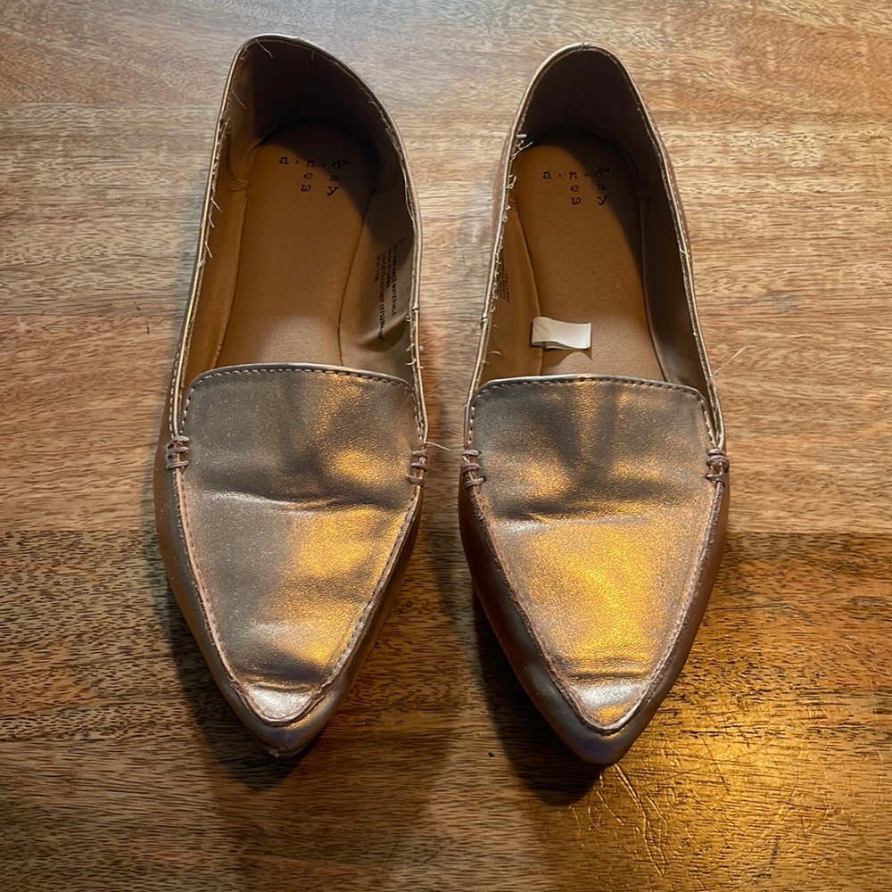 Rose gold shoes